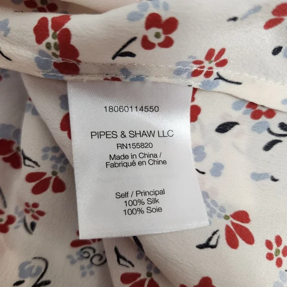 VERONICA BEARD Howell Floral-Print Silk Ruffle Top
